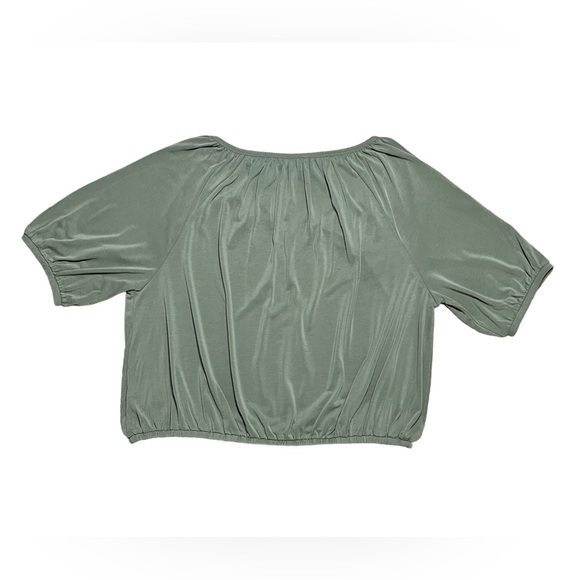 Lucky Brand Sandwashed Peasant Top In Green Sz XL - Picture 8 of 11